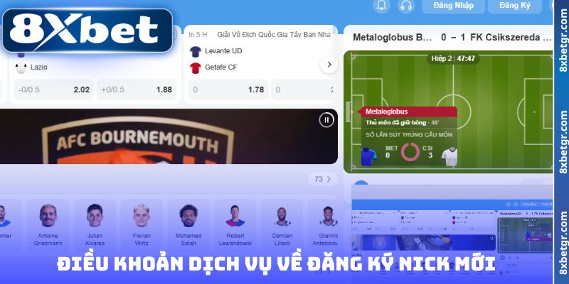 Điều khoản dịch vụ về đăng ký nick mới
